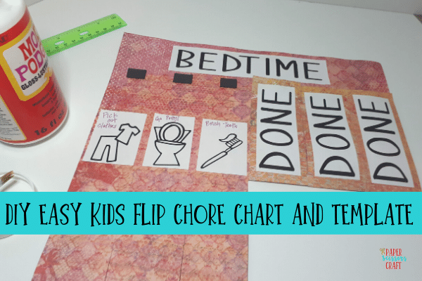 DIY Easy and Cheap Flip Kids Chore Chart and Template